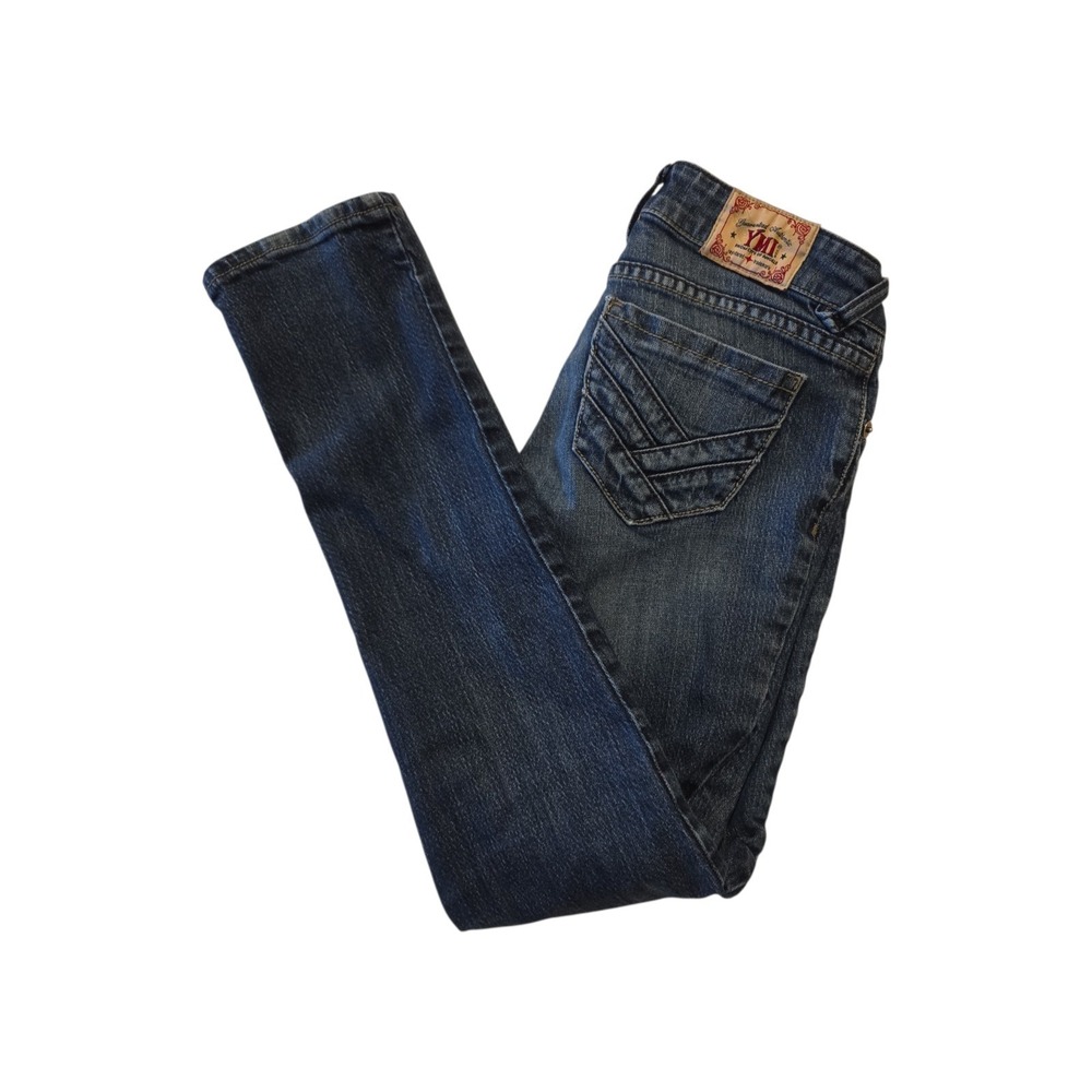 YMI Jeans Womens 5 Blue Low Rise Slim Straight Stretch Denim Medium Wash